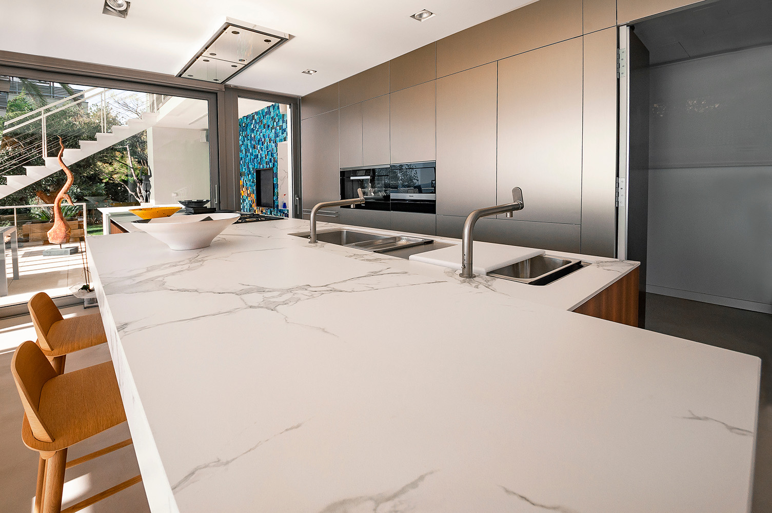 honed marble countertops